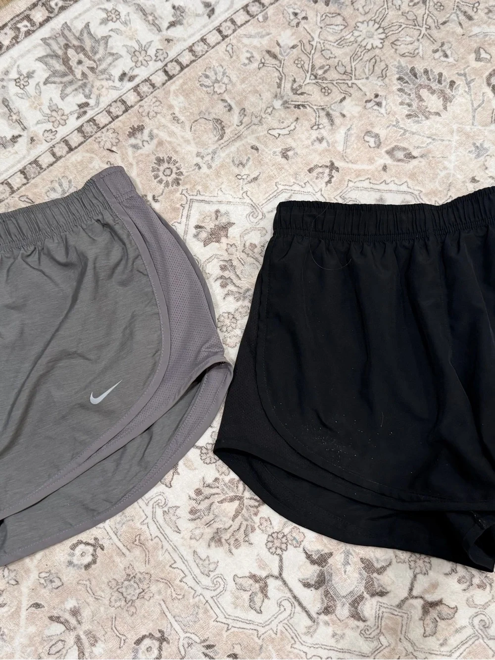 Nike Women’s Gray & Black Athletic Running Shorts - Pack of 2